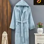 Unisex bathrobe with hood, belt and two pockets-Dream Room